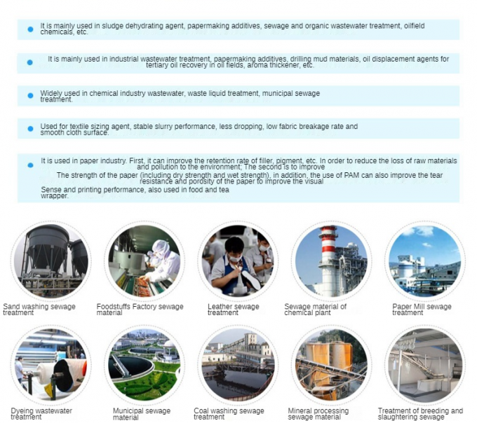 kationik polielektrolit flokulan poliakrilamida bubuk msds polimer kationik untuk kolam renang 5