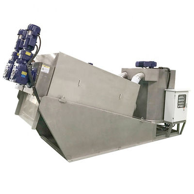 SS304 Screw Press Sludge Dewatering Machine Sludge Dehydrator System 10-5000M3 / D