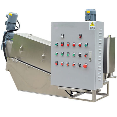SS304 Screw Press Sludge Dewatering Machine Sludge Dehydrator System 10-5000M3 / D