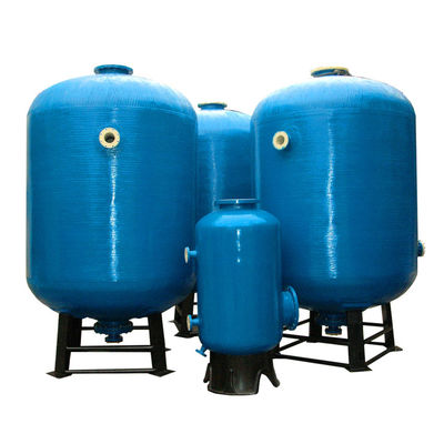 Pengolahan Air FRP RO Pressure Vessel Tank Water Storage Tank Warna Biru
